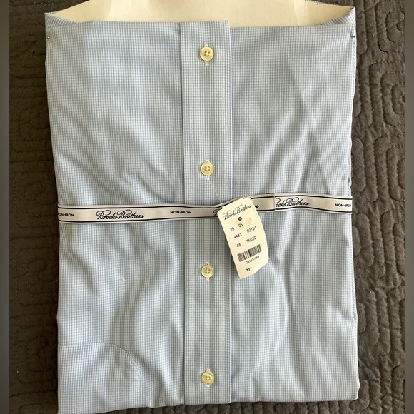 Brooks Brothers Blue Checkered Dress Shirt - Picture 3 of 3